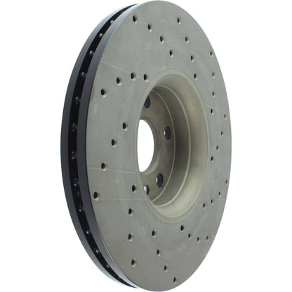StopTech Sport Cryo Cross Drilled Brake Rotor; Front Left