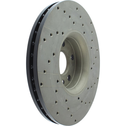 StopTech Sport Cryo Cross Drilled Brake Rotor; Front Left