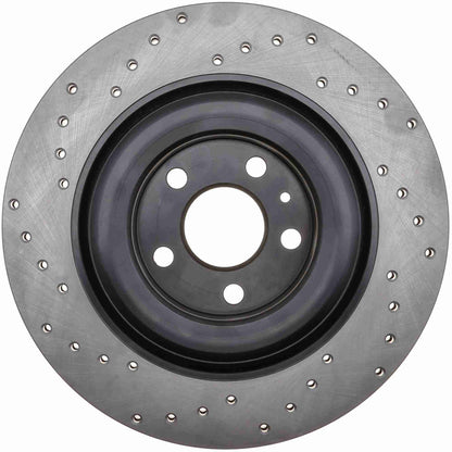 StopTech 16-17 Volvo XC90 Sport Drilled Rear Driver Side Brake Rotor 128.39053L
