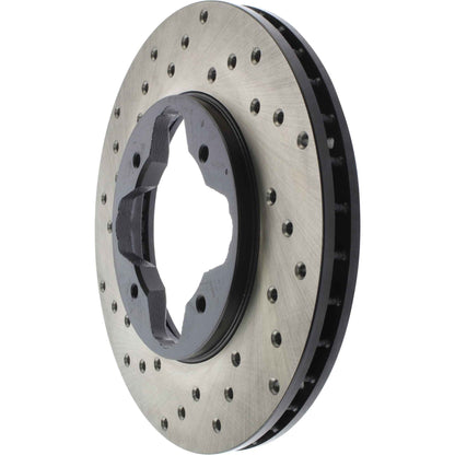 StopTech Sport Cryo Cross Drilled Brake Rotor; Front Left