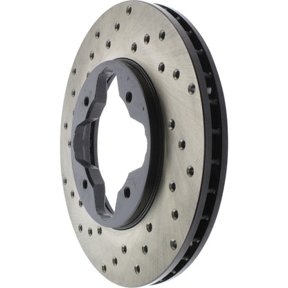StopTech Sport Cryo Cross Drilled Brake Rotor; Front Left