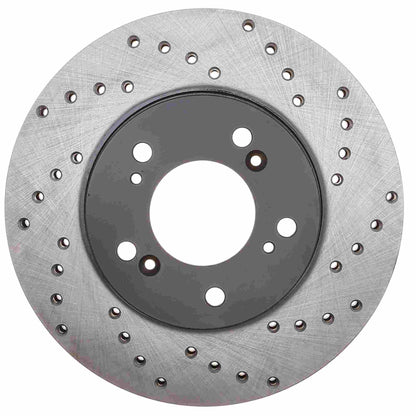 StopTech Sport Cryo Cross Drilled Brake Rotor; Front Right