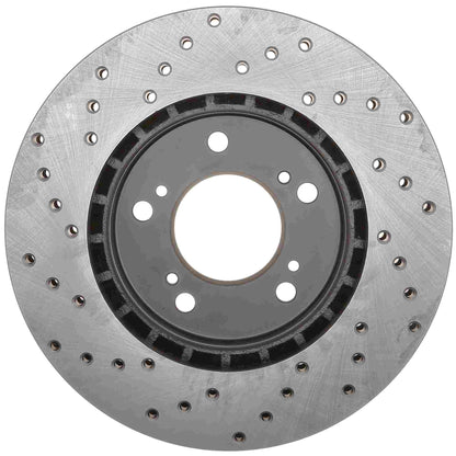 StopTech Sport Cryo Cross Drilled Brake Rotor; Rear Right