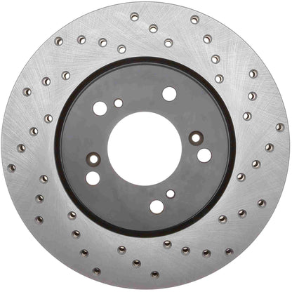 StopTech Sport Cryo Cross Drilled Brake Rotor; Rear Right