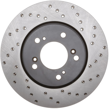 StopTech Sport Cryo Cross Drilled Brake Rotor; Rear Right