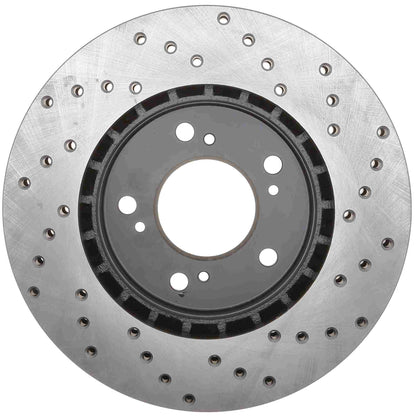 StopTech Sport Cryo Cross Drilled Brake Rotor; Rear Left