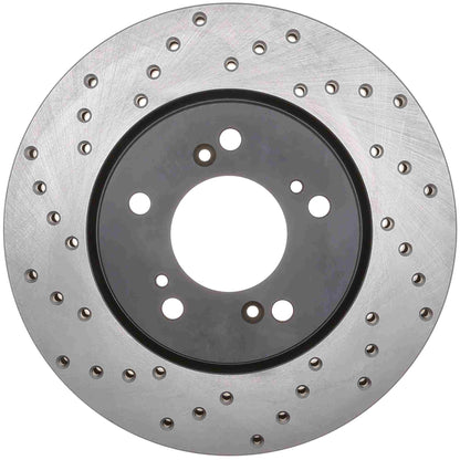 StopTech Sport Cryo Cross Drilled Brake Rotor; Rear Left