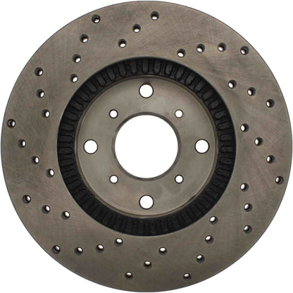 StopTech Sport Cryo Cross Drilled Brake Rotor; Rear Right