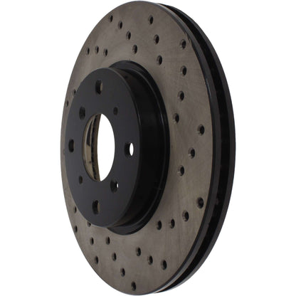 StopTech Sport Cryo Cross Drilled Brake Rotor; Rear Right