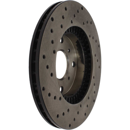 StopTech Sport Cryo Cross Drilled Brake Rotor; Rear Right