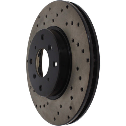 StopTech Sport Cryo Cross Drilled Brake Rotor; Rear Left