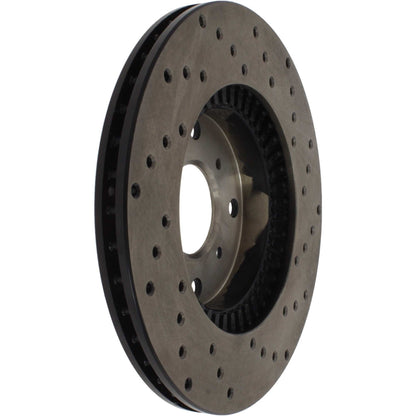 StopTech Sport Cryo Cross Drilled Brake Rotor; Rear Left