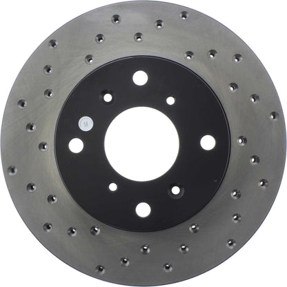 StopTech Sport Cryo Cross Drilled Brake Rotor; Rear Left
