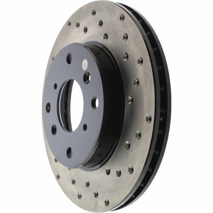 StopTech Sport Cryo Cross Drilled Brake Rotor; Rear Right
