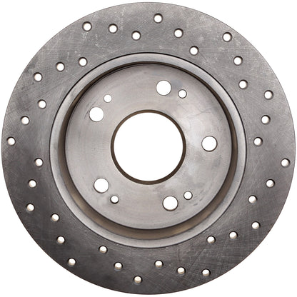 StopTech Sport Cryo Cross Drilled Brake Rotor; Front Left