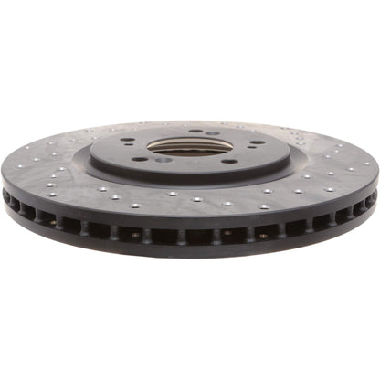 StopTech Sport Cryo Cross Drilled Brake Rotor; Front Right