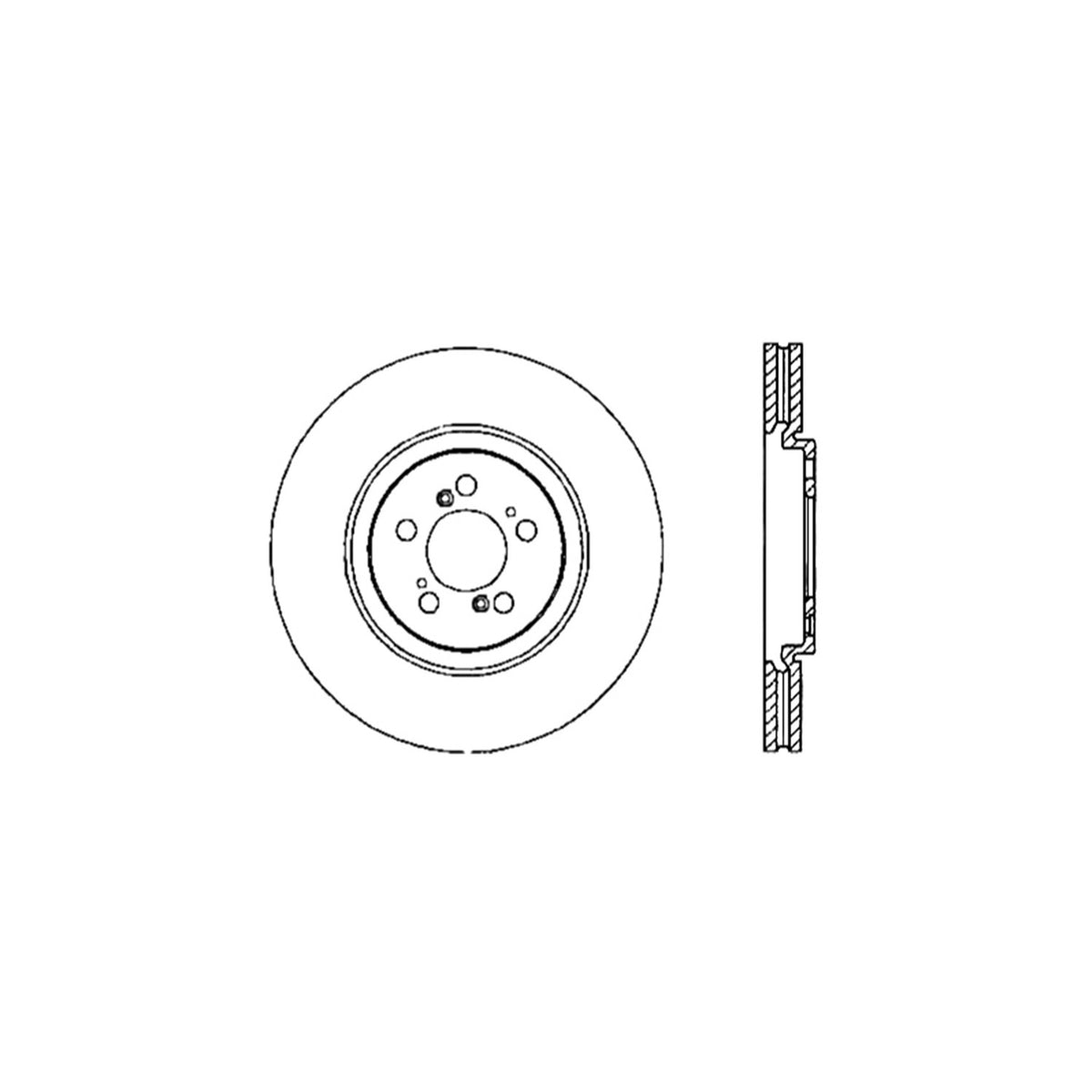 StopTech Sport Cryo Cross Drilled Brake Rotor; Front Right