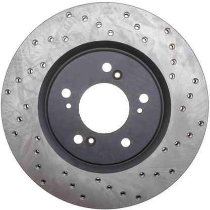 StopTech Sport Cryo Cross Drilled Brake Rotor; Front Right