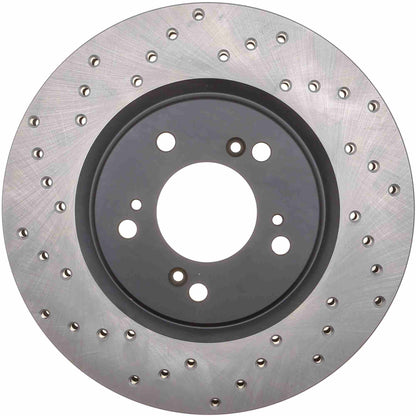 StopTech Sport Cryo Cross Drilled Brake Rotor; Front Left