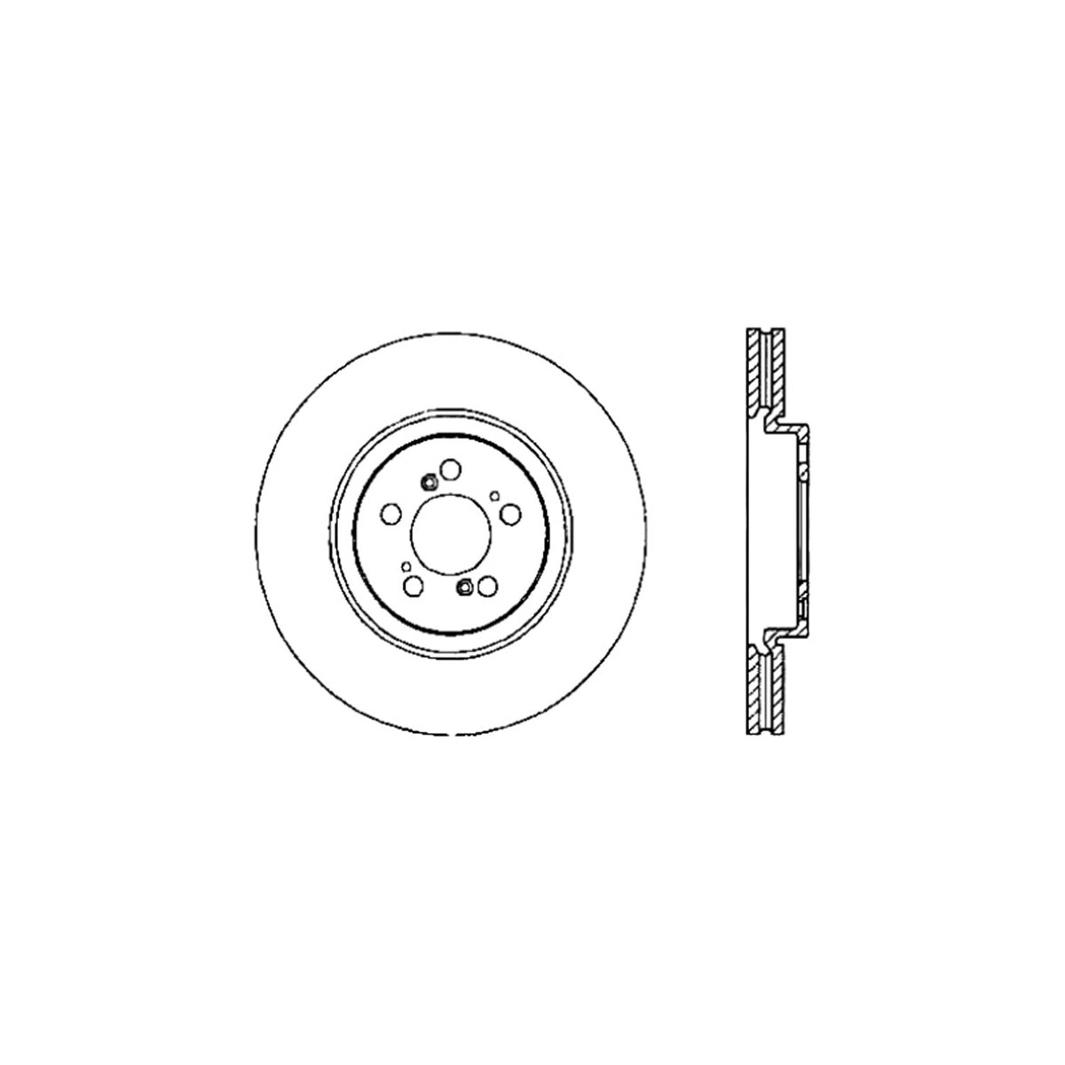 Stoptech 97-05 Acura NSX Drilled Rear Left Rotor 128.40044L