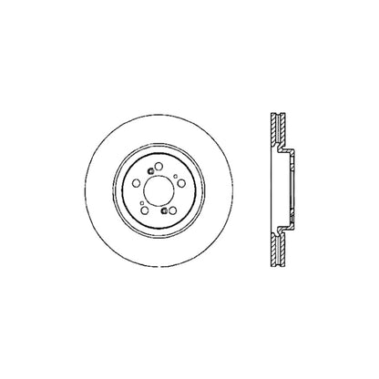 Stoptech 97-05 Acura NSX Drilled Rear Right Rotor 128.40044R