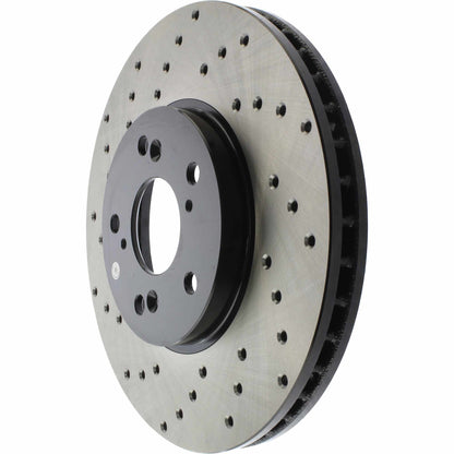 StopTech Sport Cryo Cross Drilled Brake Rotor; Front Left