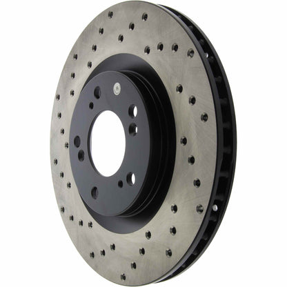 StopTech Sport Cryo Cross Drilled Brake Rotor; Front Left