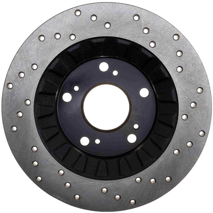 StopTech Sport Cryo Cross Drilled Brake Rotor; Rear Left