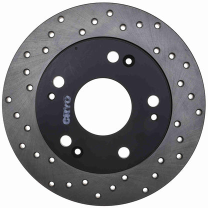 StopTech Sport Cryo Cross Drilled Brake Rotor; Front Left