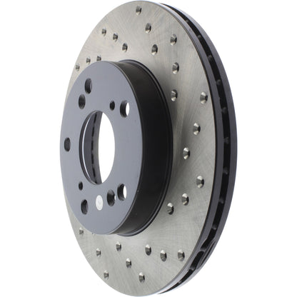 StopTech Sport Cryo Cross Drilled Brake Rotor; Front Right