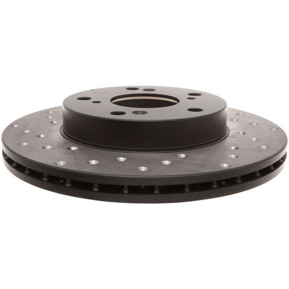 StopTech Sport Cryo Cross Drilled Brake Rotor; Rear Left