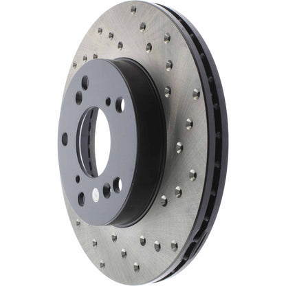 StopTech Sport Cryo Cross Drilled Brake Rotor; Rear Right