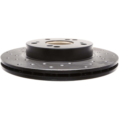 StopTech Sport Cryo Cross Drilled Brake Rotor; Front Left