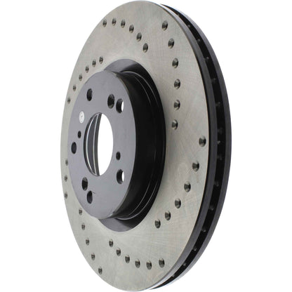 StopTech Sport Cryo Cross Drilled Brake Rotor; Front Right