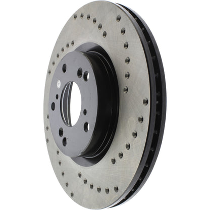 StopTech Sport Cryo Cross Drilled Brake Rotor; Front Right