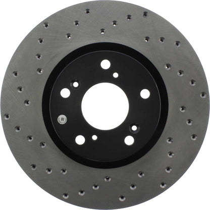 StopTech Sport Cryo Cross Drilled Brake Rotor; Front Left
