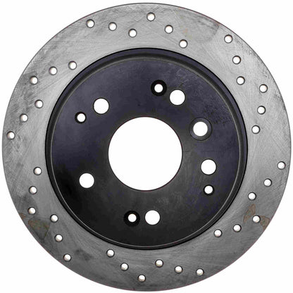 StopTech Sport Cryo Cross Drilled Brake Rotor; Front Right