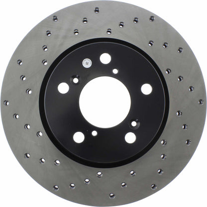 StopTech Sport Cryo Cross Drilled Brake Rotor; Rear Left