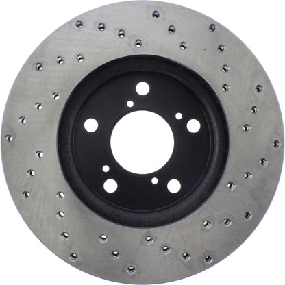 StopTech Sport Cryo Cross Drilled Brake Rotor; Front Left