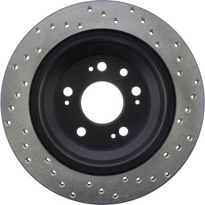 StopTech Sport Cryo Cross Drilled Brake Rotor; Rear Left