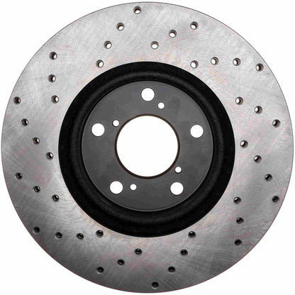 StopTech Sport Cryo Cross Drilled Brake Rotor; Front Right