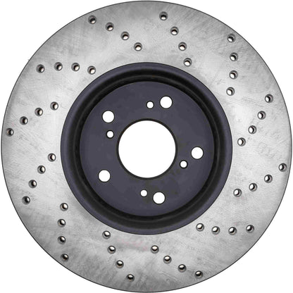 StopTech 2013+ Acura RDX Drilled Sport Right Front Rotor 128.40080R