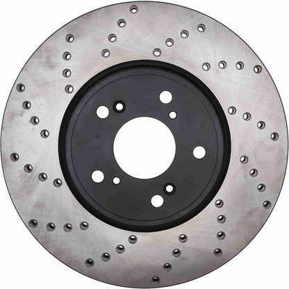 StopTech 2013+ Acura RDX Drilled Sport Right Front Rotor 128.40080R