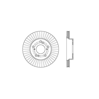 StopTech  Sport Cryo Cross Drilled Brake Rotor; Front Right