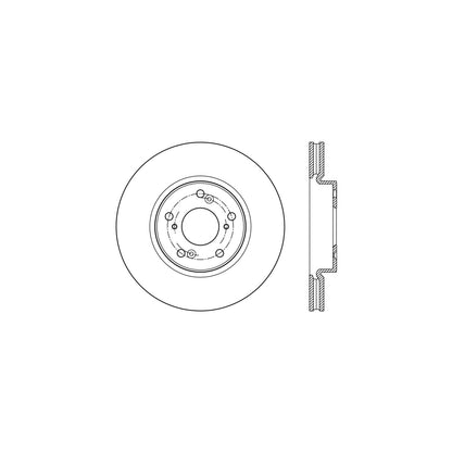StopTech Sport Cryo Cross Drilled Brake Rotor; Rear Right