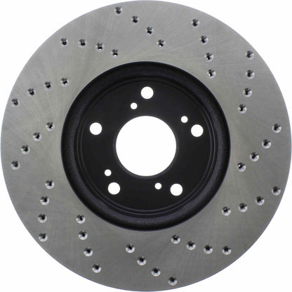 StopTech Sport Cryo Cross Drilled Brake Rotor; Rear Left