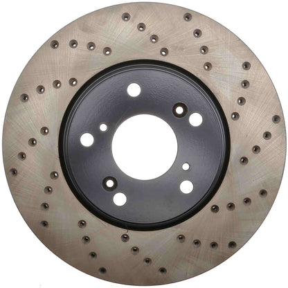 StopTech Sport Cryo Cross Drilled Brake Rotor; Rear Right