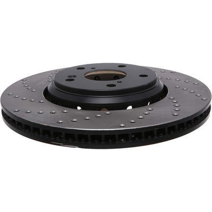 StopTech 17-18 Honda Civic SI / Acura ILX Drilled Sport Right Front Rotor 128.40094R