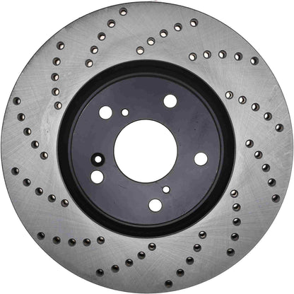 StopTech 17-18 Honda Civic SI / Acura ILX Drilled Sport Right Front Rotor 128.40094R