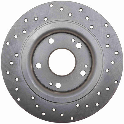 StopTech 17-20 Honda Civic R Cross Drilled Sport Right Rear Rotor 128.40097R